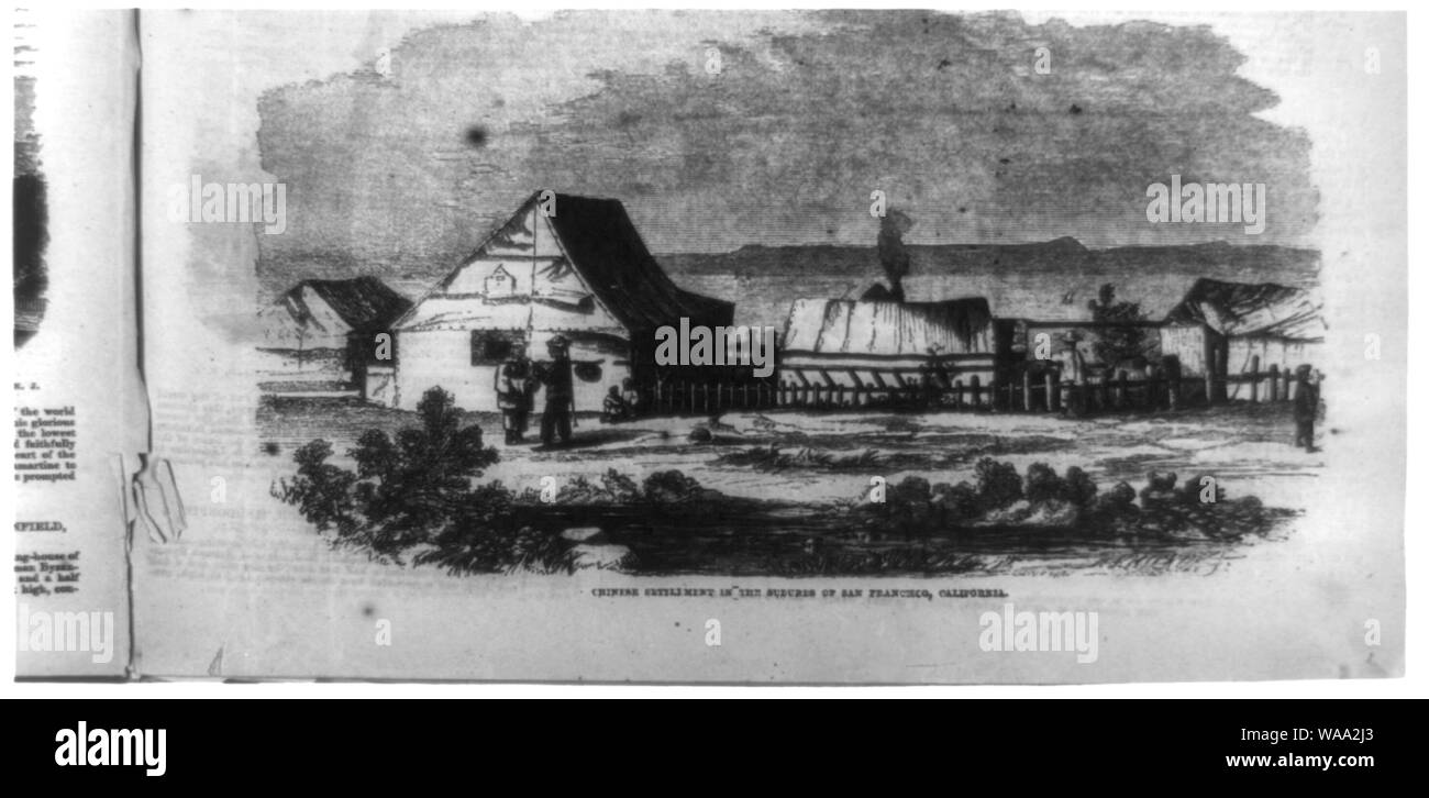 Règlement chinois dans la banlieue de San Francisco, Californie / ... F. Hickock(). Banque D'Images