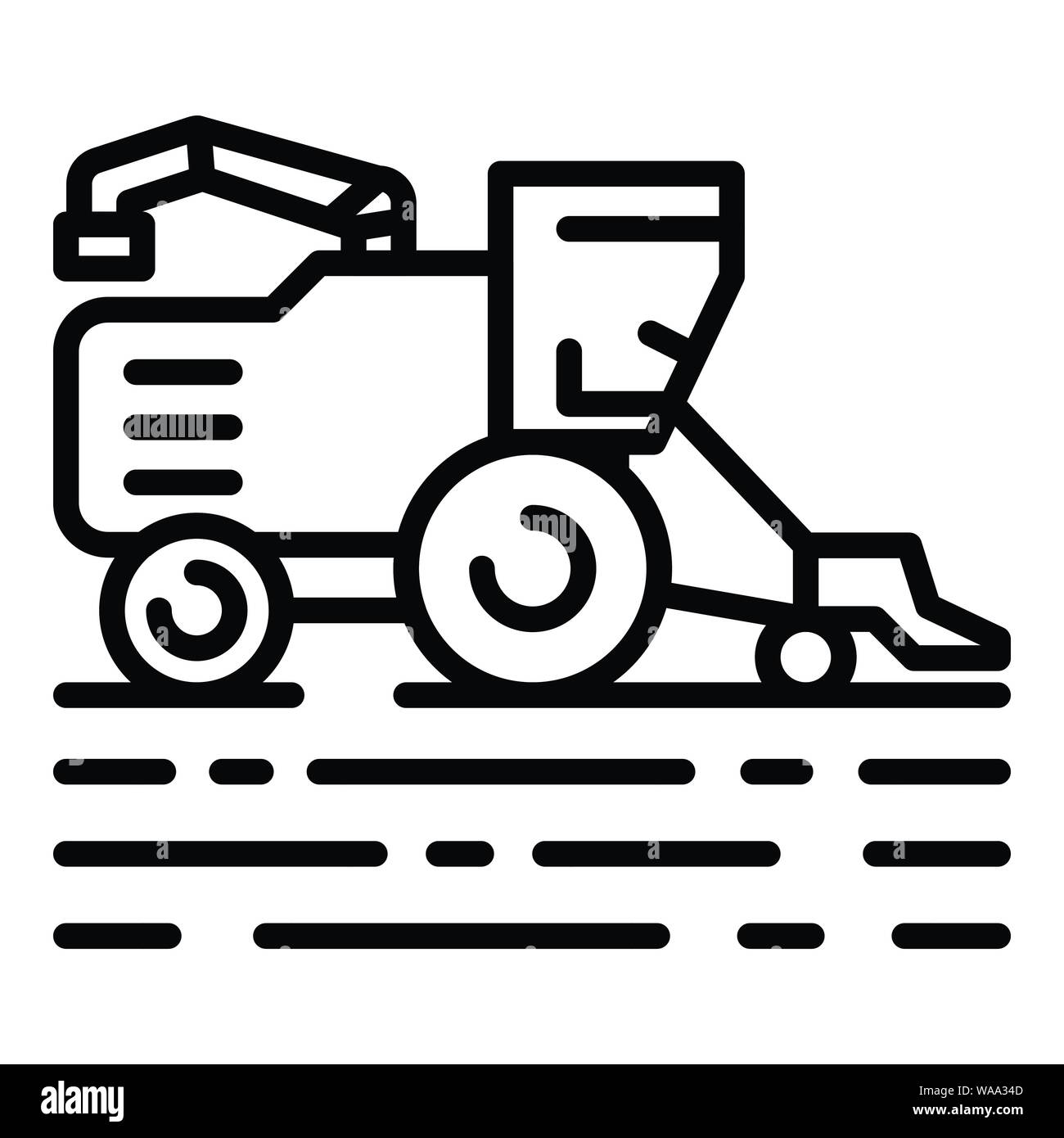 L'icône de l'ensileuse, style contour Illustration de Vecteur