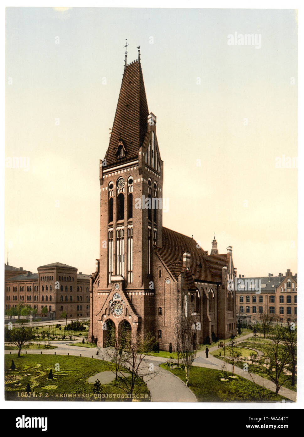 Christ Church, Bromberg, Silésie [c.-à-d., Posen] Allemagne (c.-à-d., Bydgoszcz, Pologne) Banque D'Images