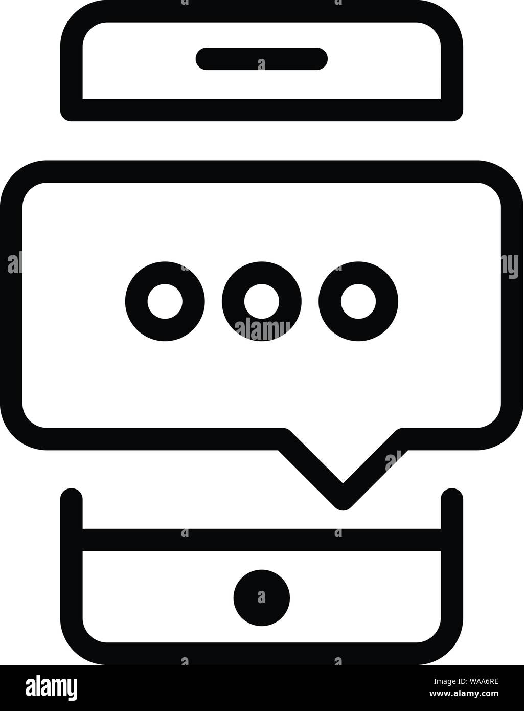 Icône de l'indicateur de type de message style du contour, Illustration de Vecteur