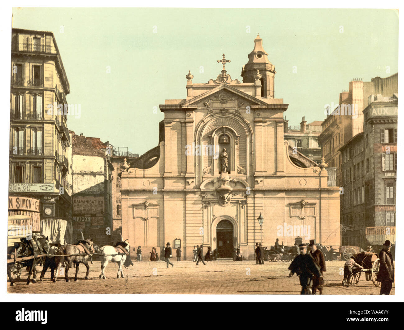 Église, Saint-Ferréol les Augustins, Marseille, France ; fait partie de : xixe siècle voyage vues de l'Europe dans la collection imprimée. Photochrom ; titre de l'identification des informations fournies par le projet Flickr Commons, 2009. (Pas d'impression indiqués dans la Detroit Publishing Company, catalogue, 1905 J.) ; 1204 écrit au crayon à l'arrière de l'imprimer. ; des informations supplémentaires sur cette impression pourrait être disponible via le projet Flickr Commons at ; plus d'informations sur l'impression Photochrom Collection est disponible à l'http://hdl.loc.gov/loc.pnp/pp.pgz Banque D'Images
