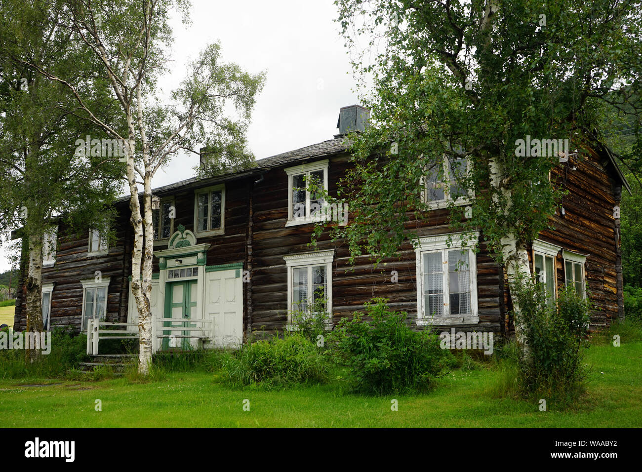 Maison en bois en Norvège Banque D'Images