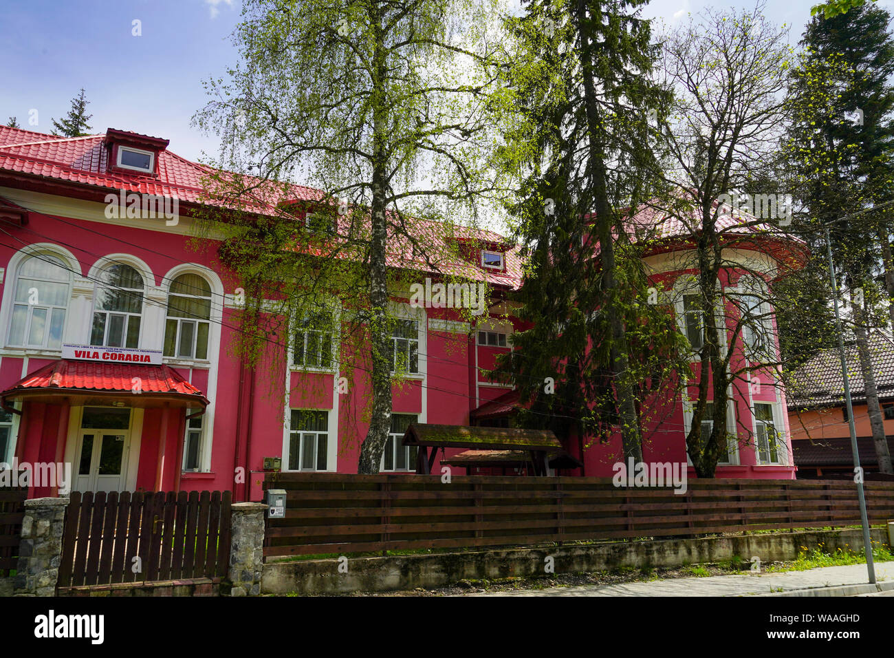 Predeal est une station de montagne ville de Brasov, Roumanie. Banque D'Images