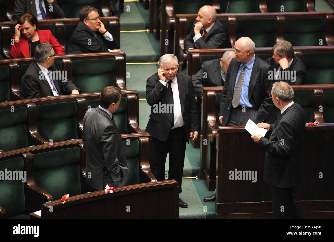 5.01.2011 Jaroslaw Kaczynski au Sejm. Varsovie, Pologne Banque D'Images
