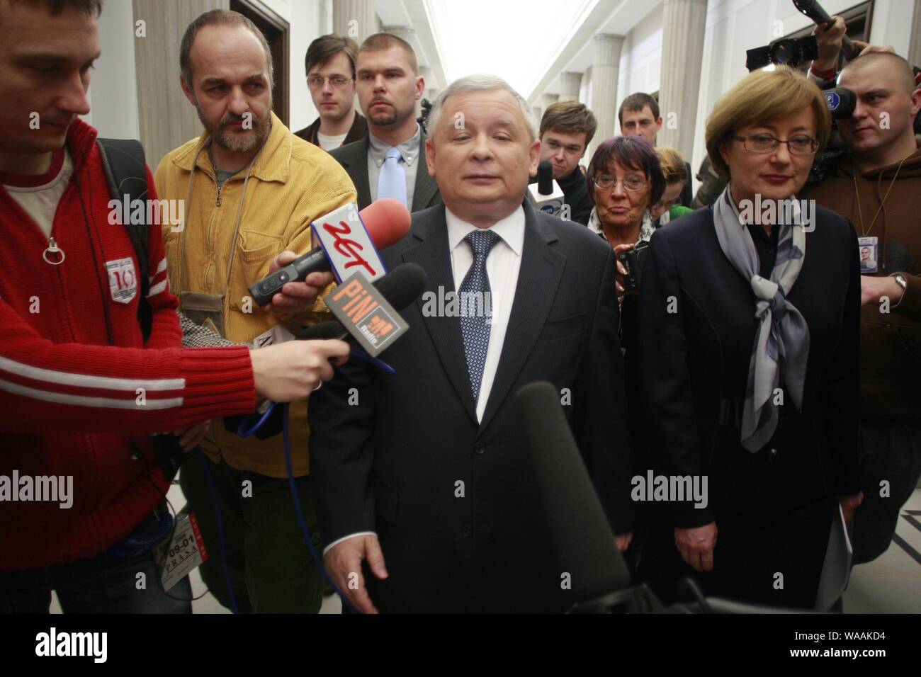 Varsovie, Pologne 09.01.2009 Photo : Jaroslaw Kaczynski Banque D'Images