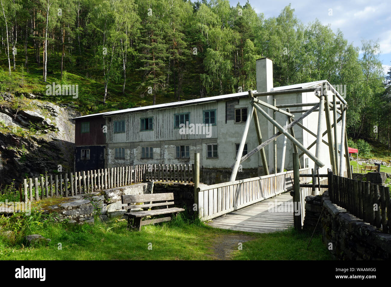 Moulin à eau en bois en Norvège Banque D'Images