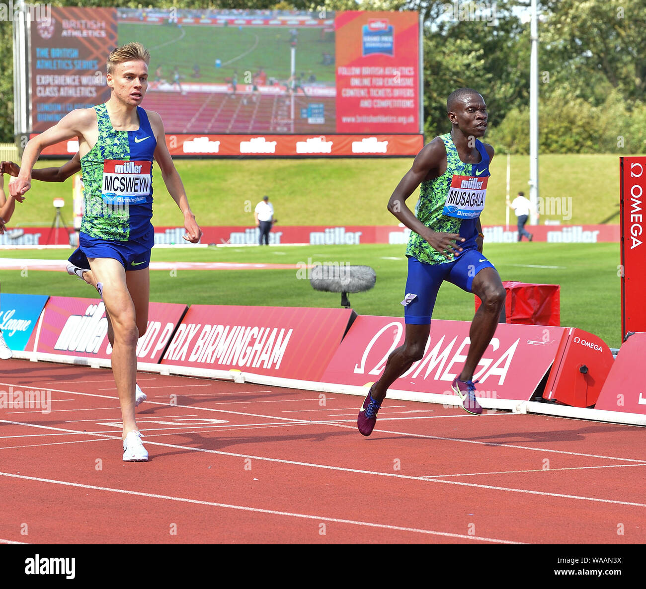 Ronald Musagala McSweyn (Ouganda) Stewart (Australie)1500m en action au cours de l'IAAF Diamond League 2019 Athlétisme à Alexander Stadium The Birmingh Banque D'Images