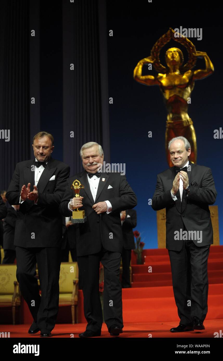 10.01.2009 Varsovie, Pologne. Sur la photo : Lech Walesa (Président de la Pologne entre 1990 et 1995, prix Nobel en 1983) Banque D'Images