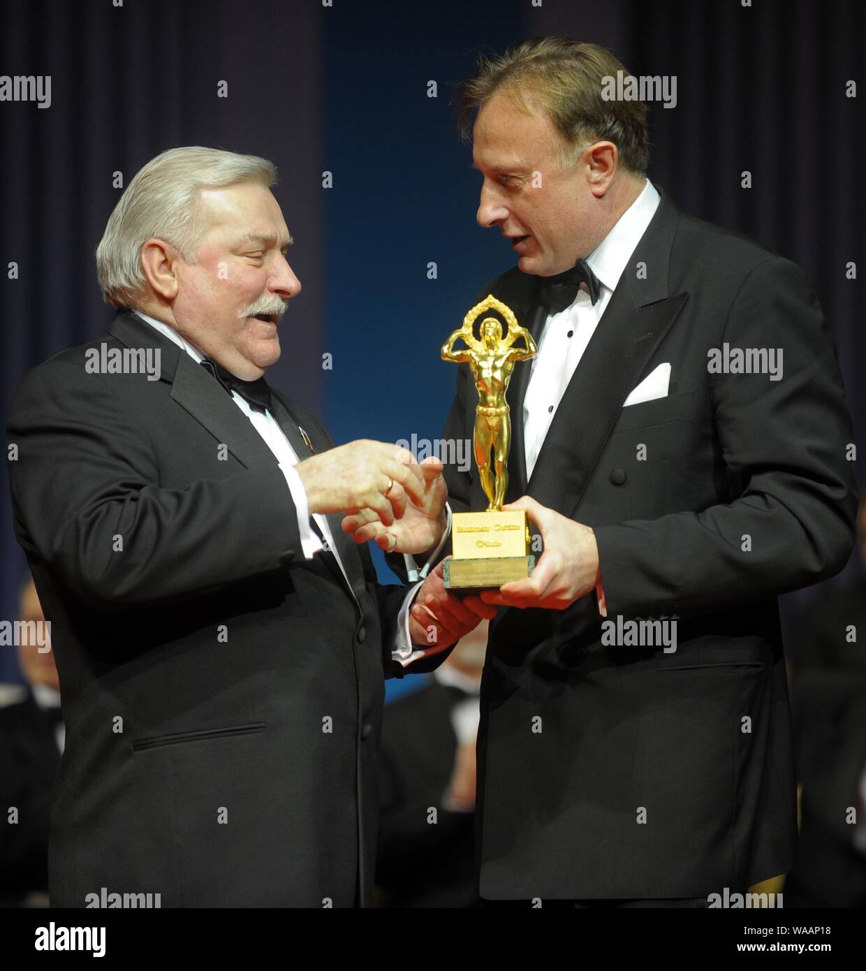 10.01.2009 Varsovie, Pologne. Sur la photo : Lech Walesa (Président de la Pologne entre 1990 et 1995, prix Nobel en 1983) Banque D'Images