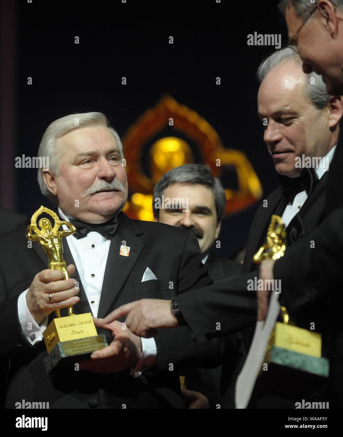 10.01.2009 Varsovie, Pologne. Sur la photo : Lech Walesa (Président de la Pologne entre 1990 et 1995, prix Nobel en 1983) Banque D'Images