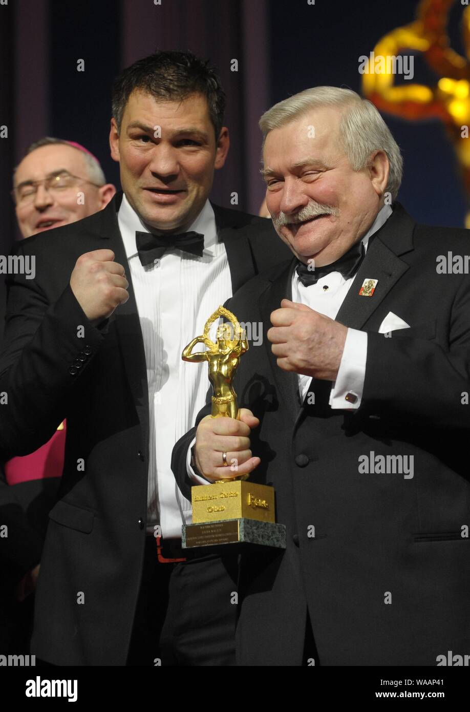 10.01.2009 Varsovie, Pologne. Sur la photo : Lech Walesa (Président de la Pologne entre 1990 et 1995, prix Nobel en 1983) Banque D'Images