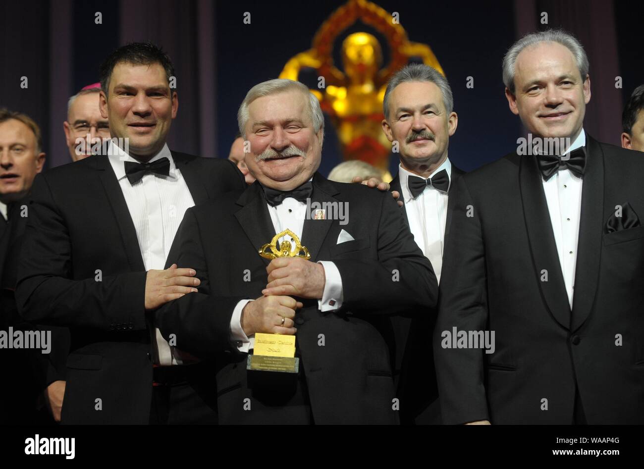 10.01.2009 Varsovie, Pologne. Sur la photo : Lech Walesa (Président de la Pologne entre 1990 et 1995, prix Nobel en 1983) Banque D'Images