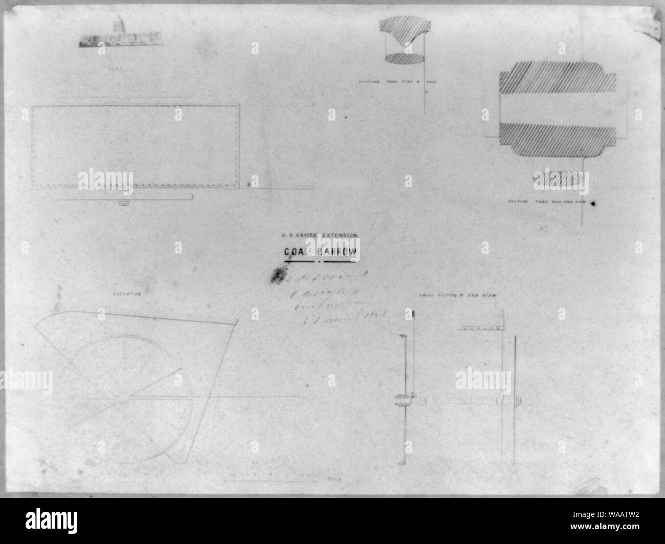 Barrow Charbon Banque D'Images