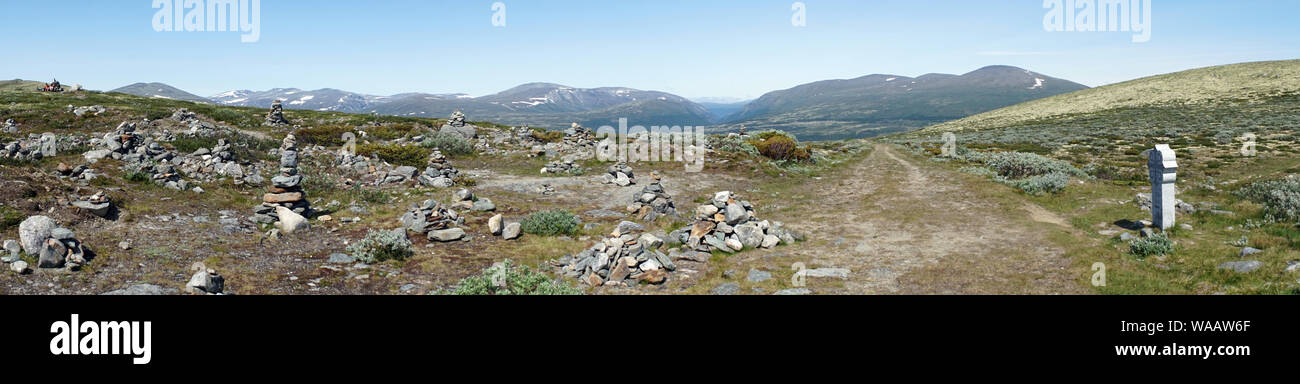 Saint Olav way trail dans le parc national de Dovre en Norvège Banque D'Images