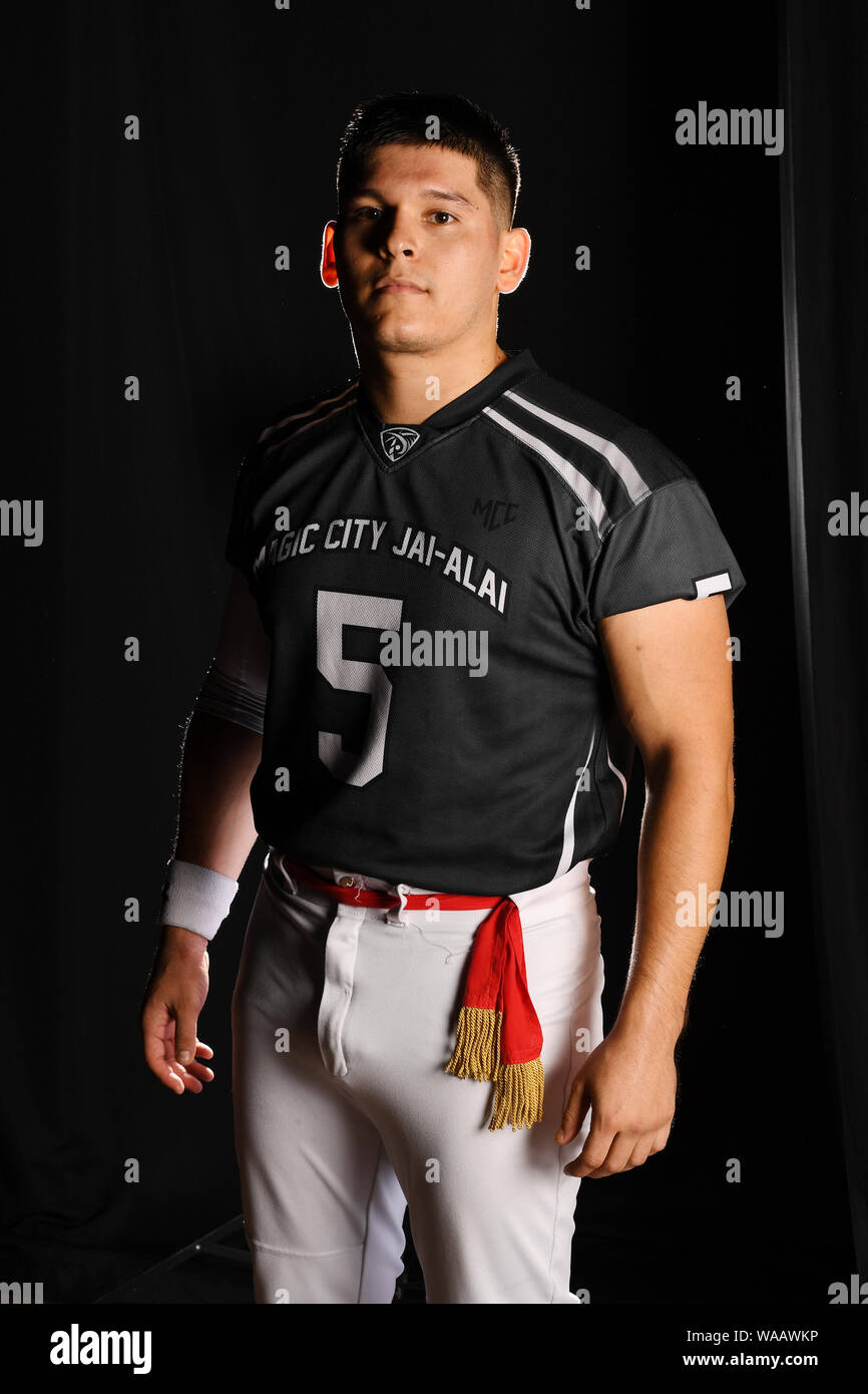 Miami, FL, USA. Août 16, 2019. La ville magique de l'équipe au portrait Jai-Alai Magic City Casino le 16 août 2019 à Miami, en Floride. Credit : Mpi04/media/Alamy Punch Live News Banque D'Images