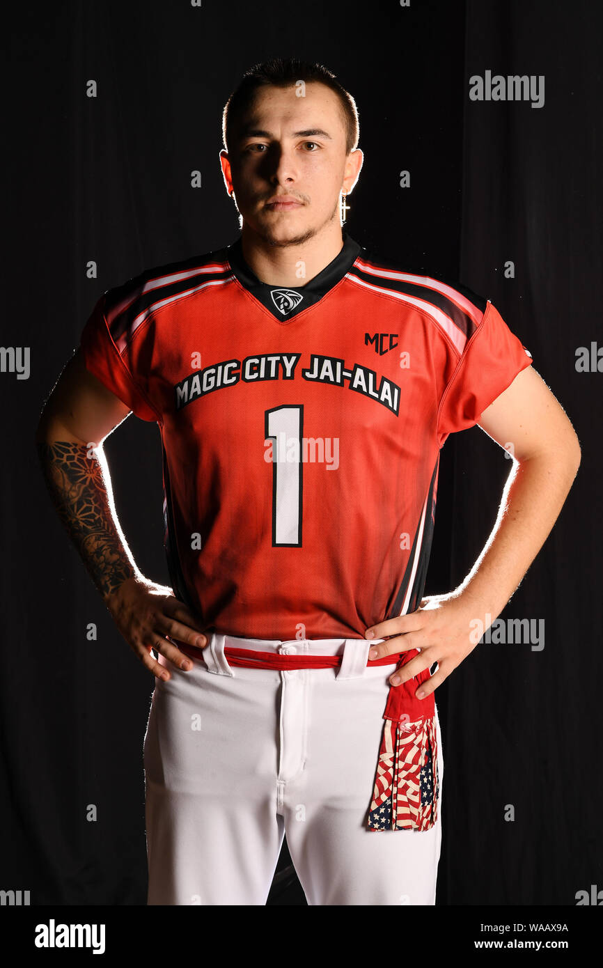 Miami, FL, USA. Août 16, 2019. La ville magique de l'équipe au portrait Jai-Alai Magic City Casino le 16 août 2019 à Miami, en Floride. Credit : Mpi04/media/Alamy Punch Live News Banque D'Images
