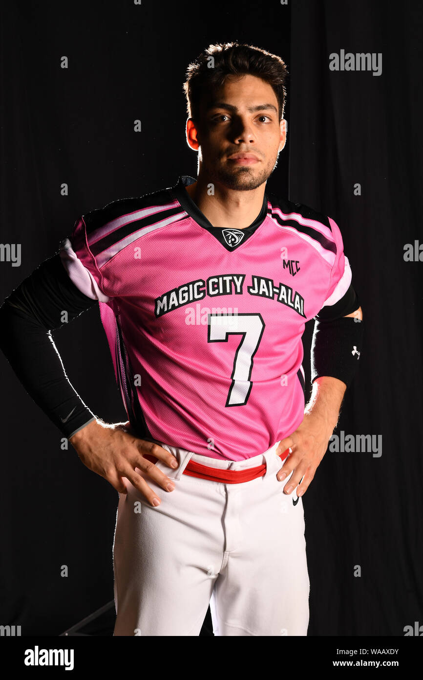 Miami, FL, USA. Août 16, 2019. La ville magique de l'équipe au portrait Jai-Alai Magic City Casino le 16 août 2019 à Miami, en Floride. Credit : Mpi04/media/Alamy Punch Live News Banque D'Images