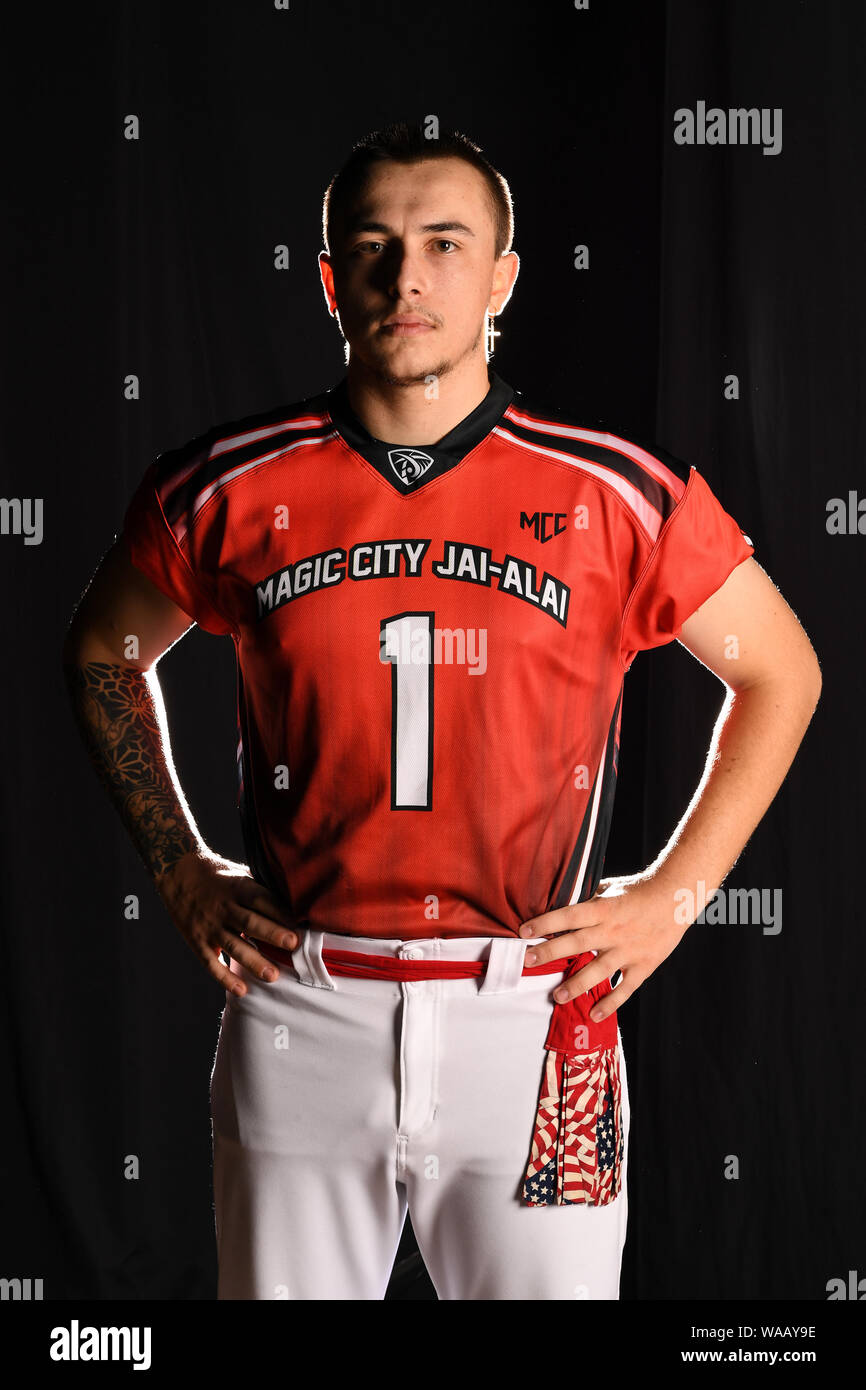Miami, FL, USA. Août 16, 2019. La ville magique de l'équipe au portrait Jai-Alai Magic City Casino le 16 août 2019 à Miami, en Floride. Credit : Mpi04/media/Alamy Punch Live News Banque D'Images