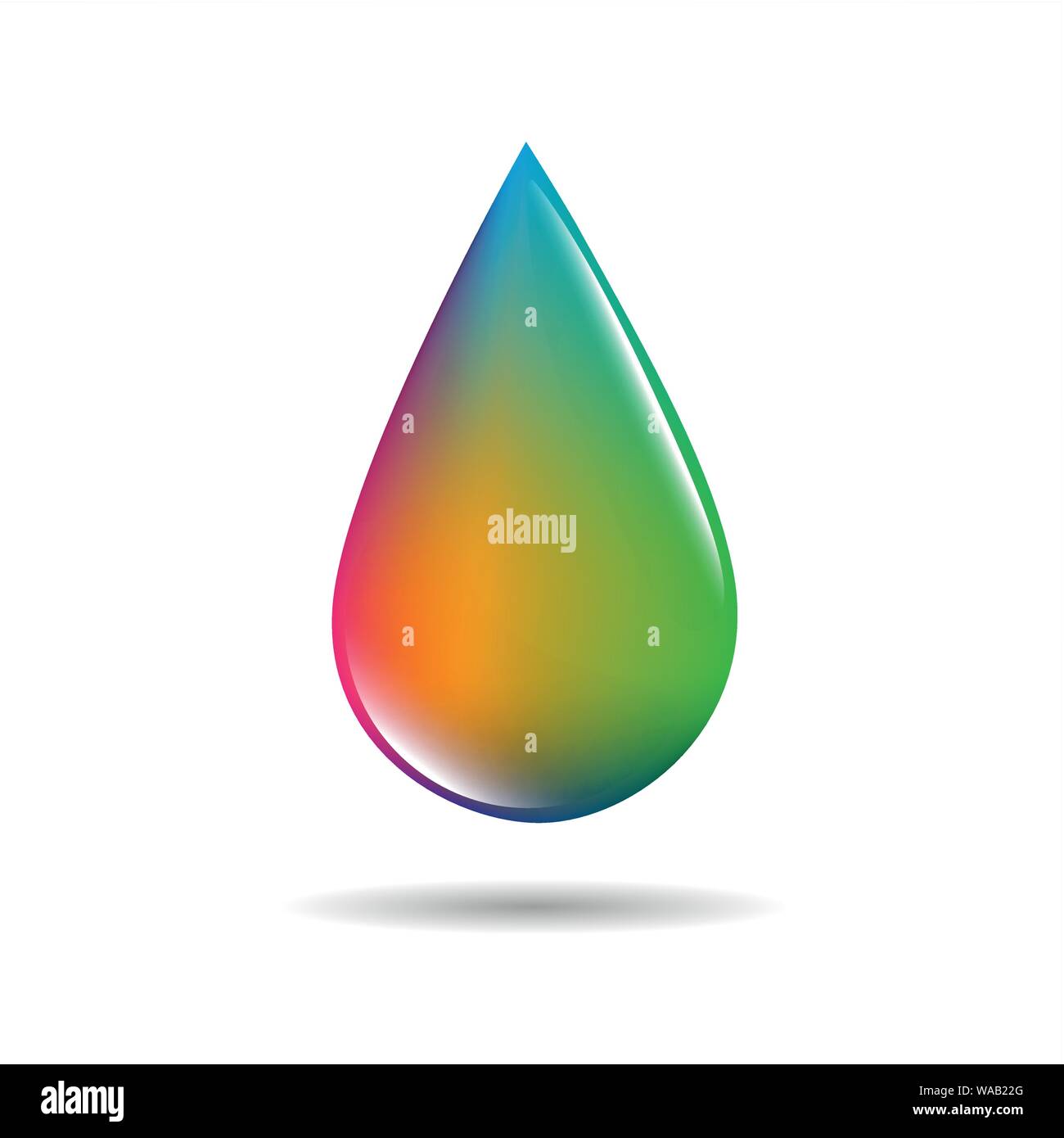 Chute de couleurs arc-en-ciel colorés sur fond blanc vector illustration EPS10 Illustration de Vecteur