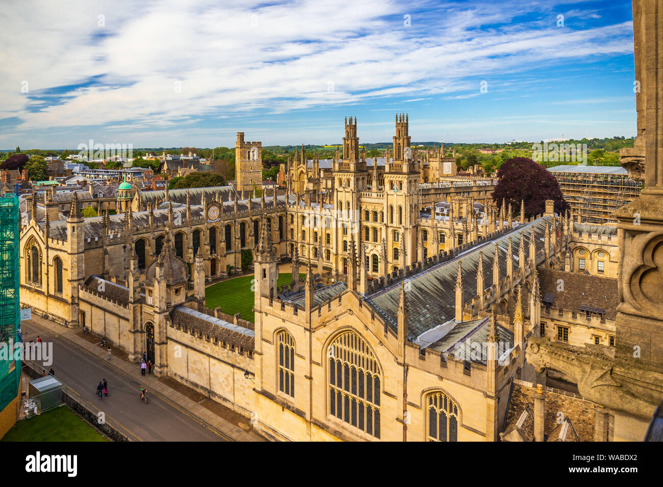 High angle view of King's College Chapel, UK Banque D'Images