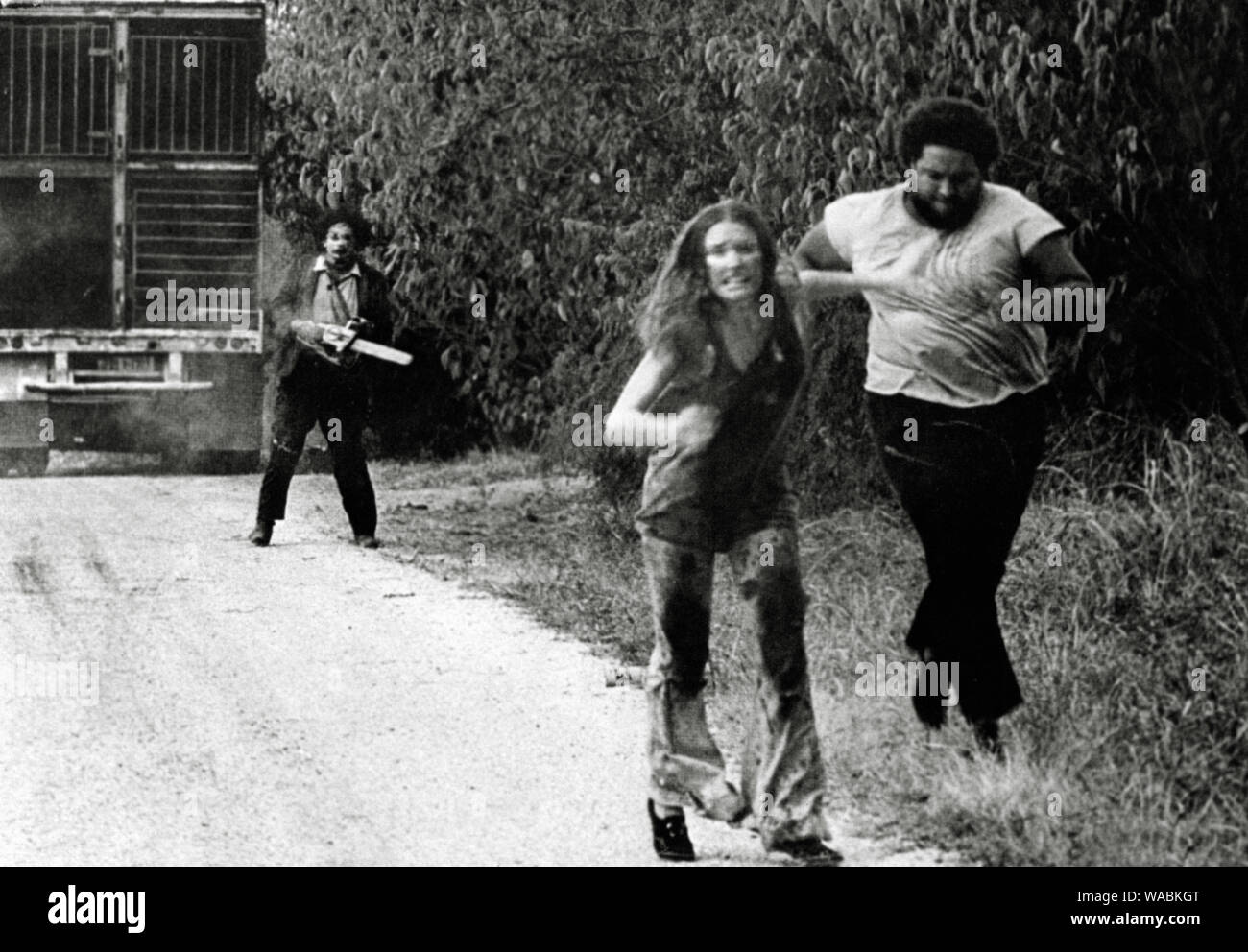 Marilyn Burns, Gunnar Hansen, 'The Texas Chain Saw massacre' (1974) Bryanston Distributing Company référence 33848-370THA Banque D'Images