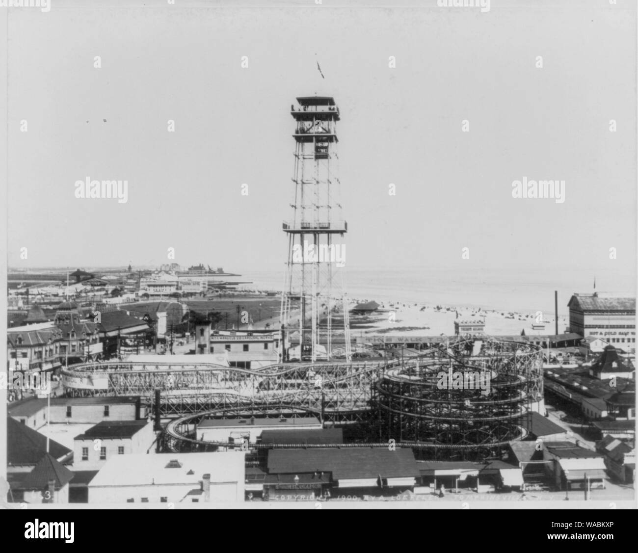 Coney Island, N.Y. : tour d'observation Banque D'Images