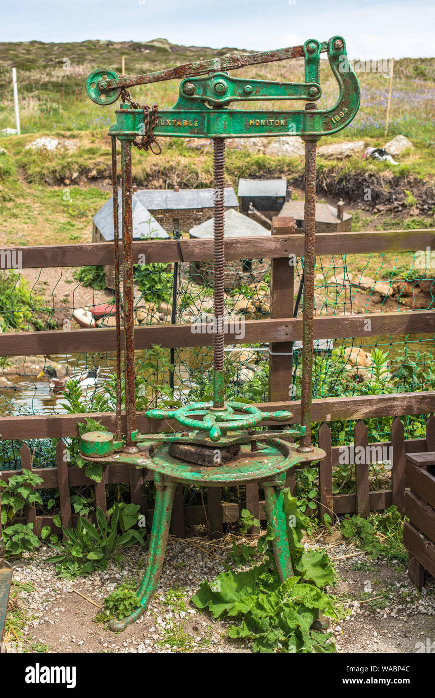 Ancien parc à Greeb ferme à Lands End en Cornouailles, Angleterre, Royaume-Uni. Banque D'Images