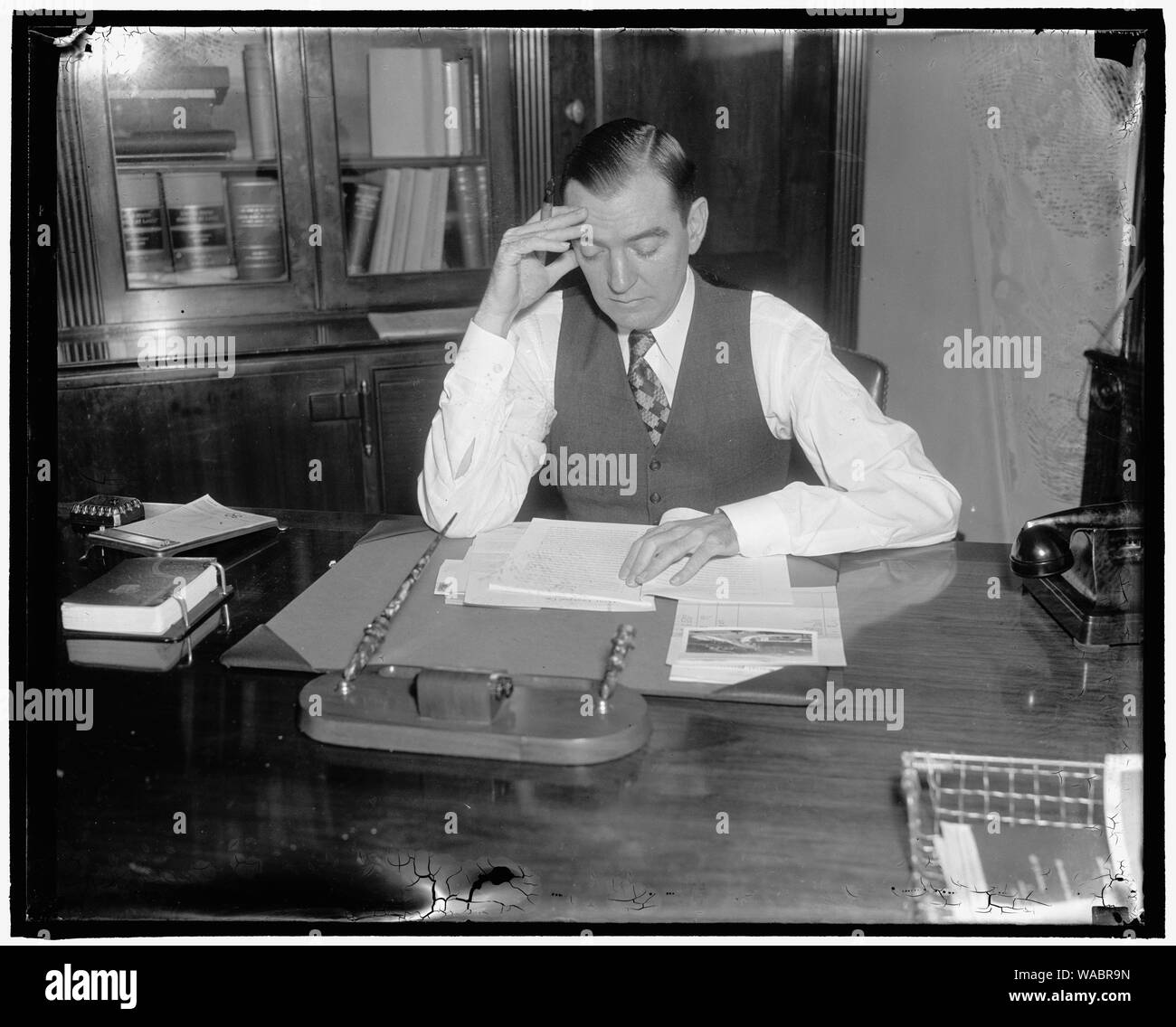 La journée du congrès. 11:00 Rempl. Thomas étudie les projets de loi actuellement devant le Congrès ou de travaux sur des projets de loi qu'il se propose de mettre en place de Banque D'Images