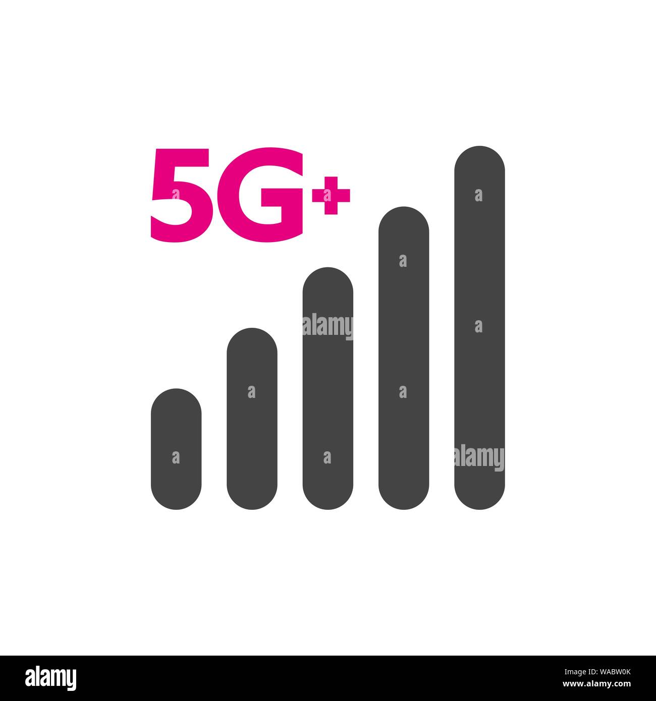 L'icône de la technologie vectorielle signe réseau 5G. Illustration 5g symbole internet en ligne plate style minimaliste. EPS 10 Illustration de Vecteur
