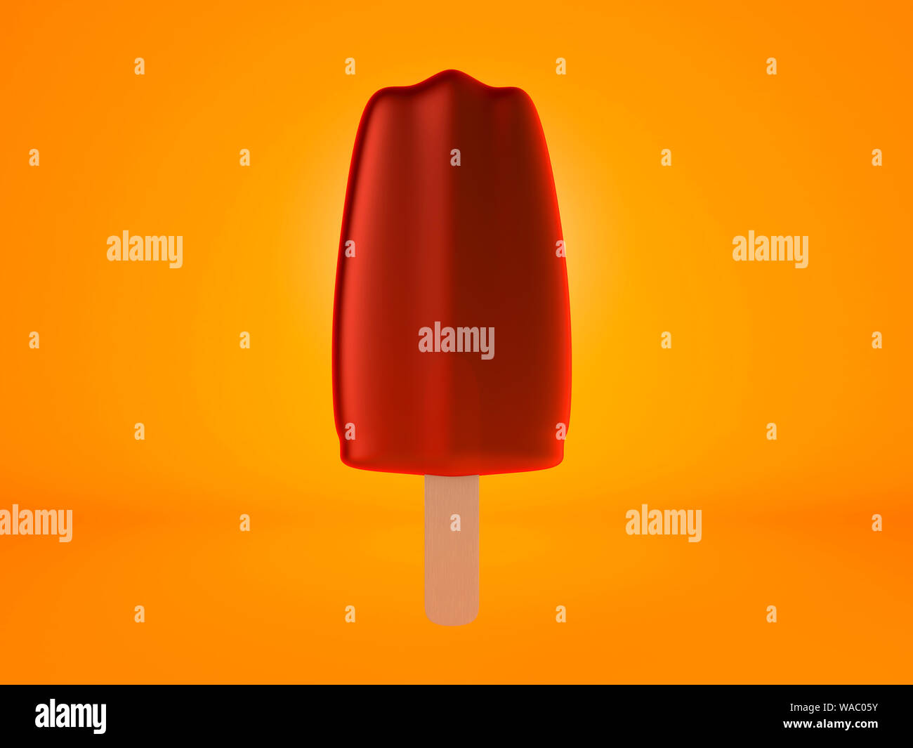 Rendu 3D illustration de glace à la fraise. Banque D'Images