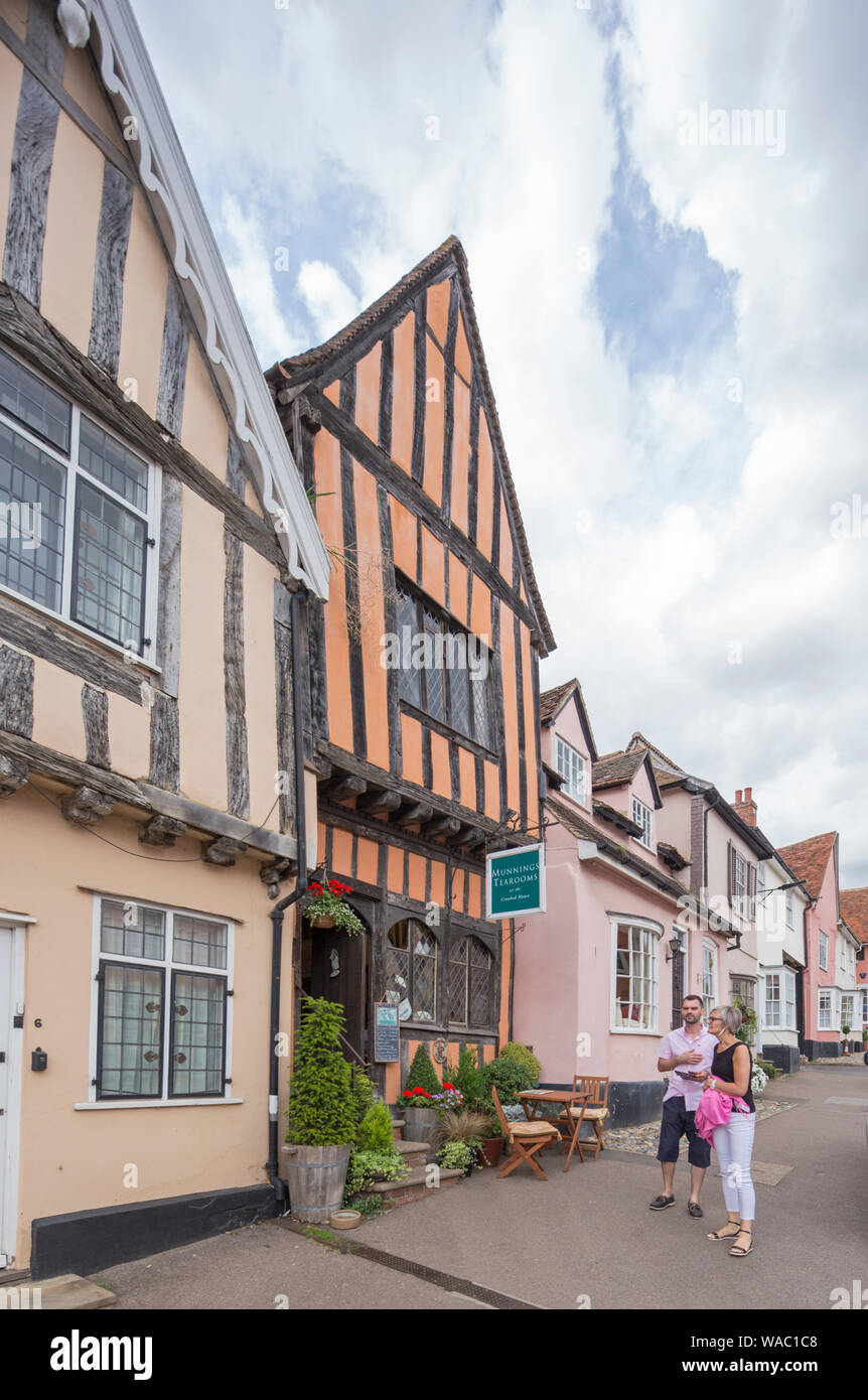 Le pittoresque village médiéval de long Melford, Suffolk, Angleterre, RU Banque D'Images