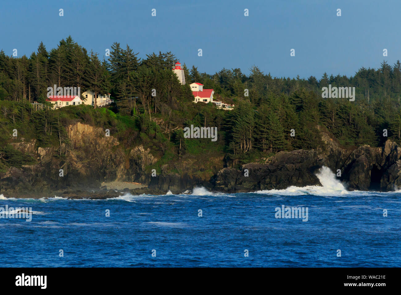 Phare du cap Beale, Port Alberni, sur l'île de Vancouver, Colombie-Britannique, Canada Banque D'Images