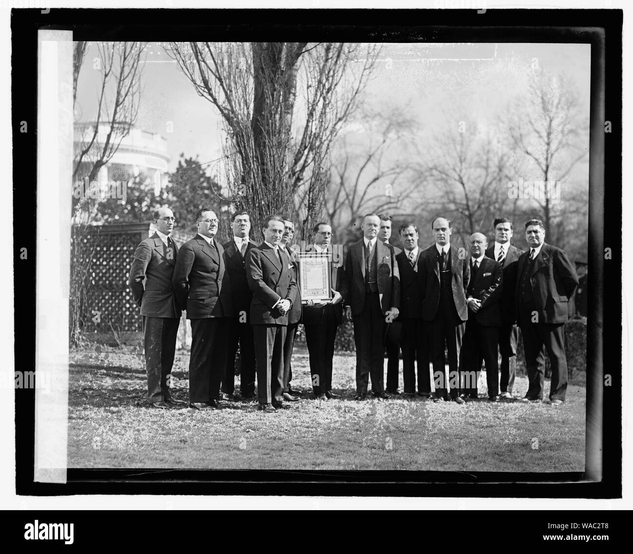 Coolidge avec Rép. italien ligue, 2/12/27 Banque D'Images