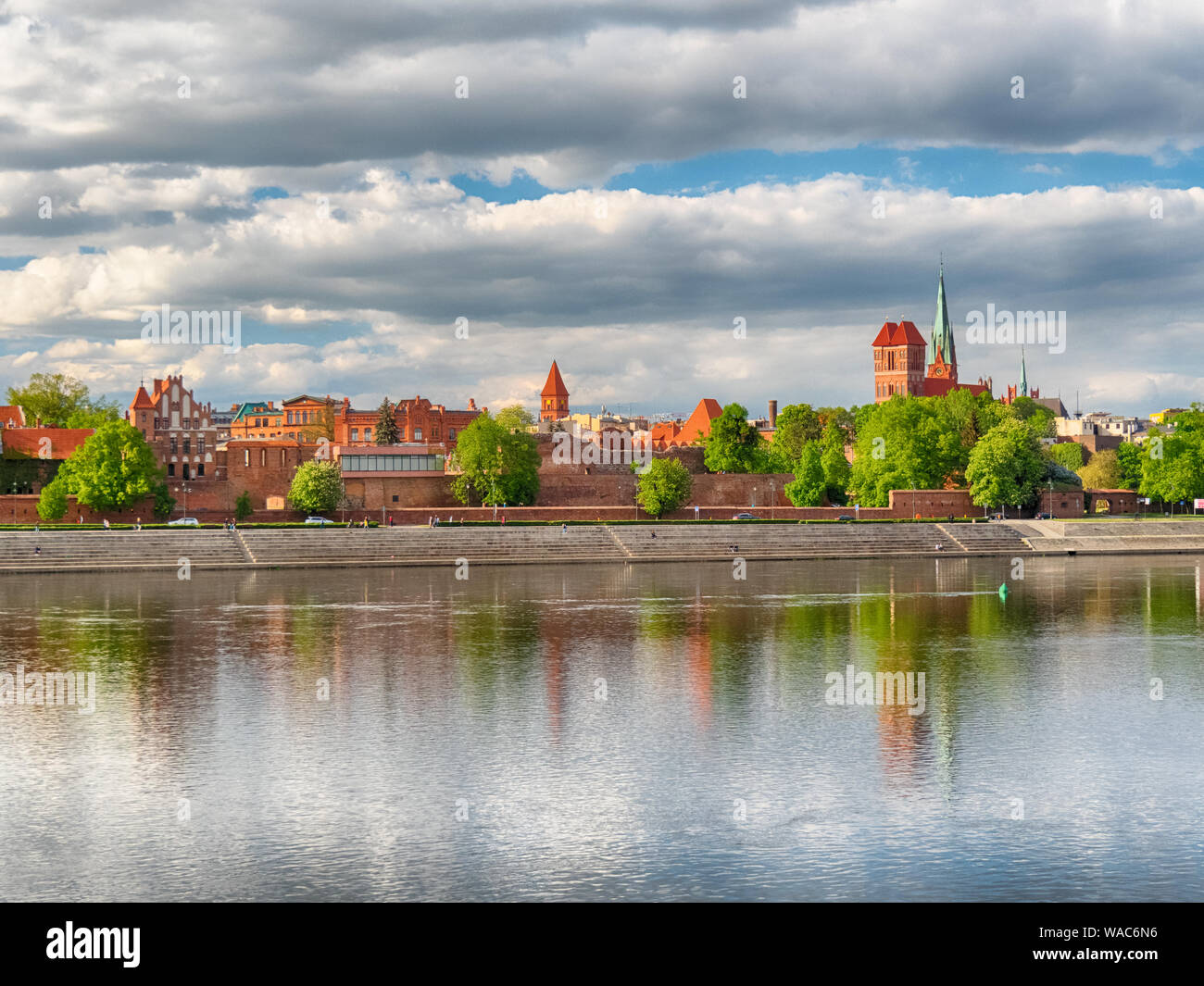 Vue panoramique de la vieille ville de Torun, Pologne Banque D'Images