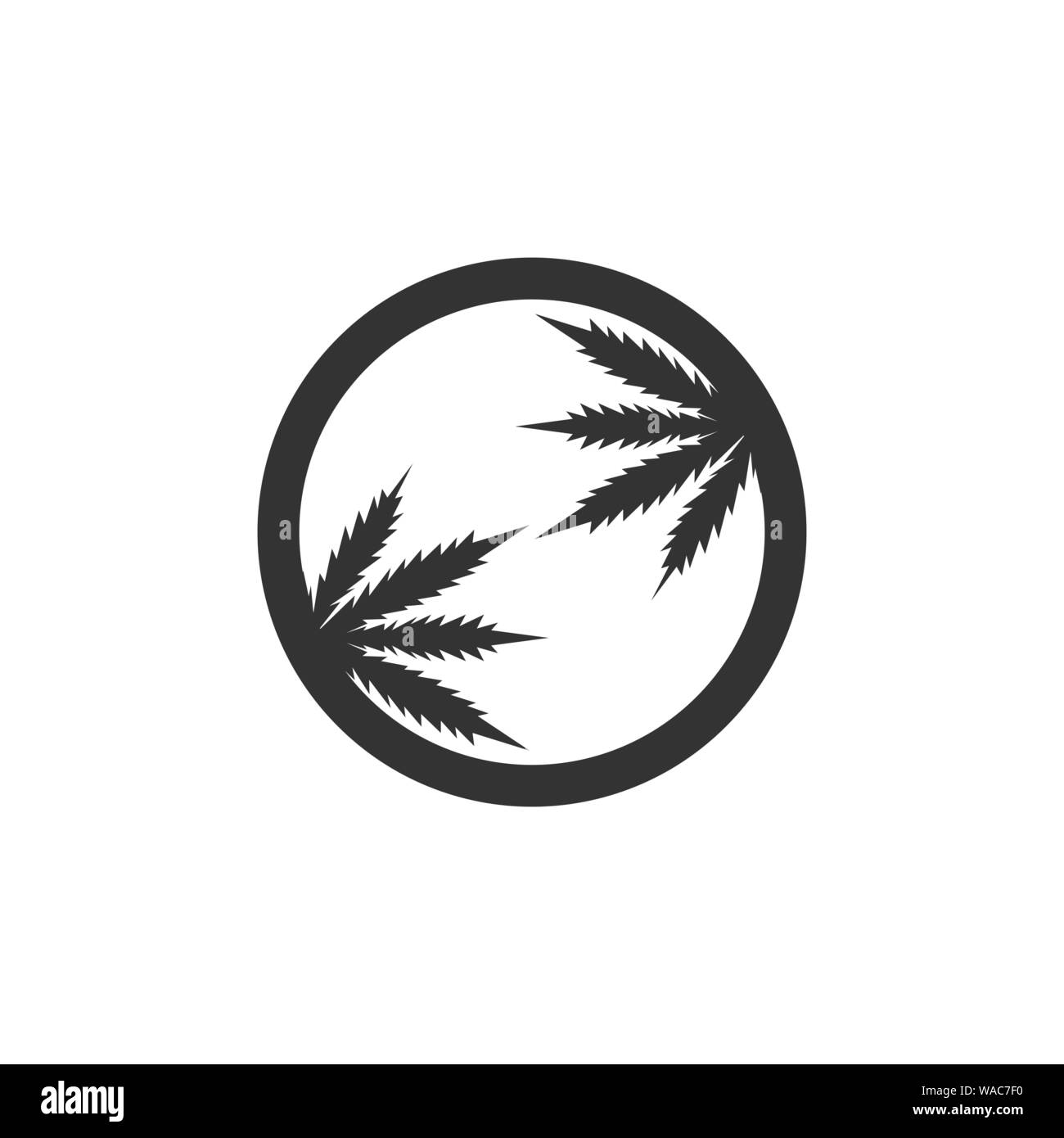 Cannabis Marijuana hemp leaf logo et symbole Illustration de Vecteur