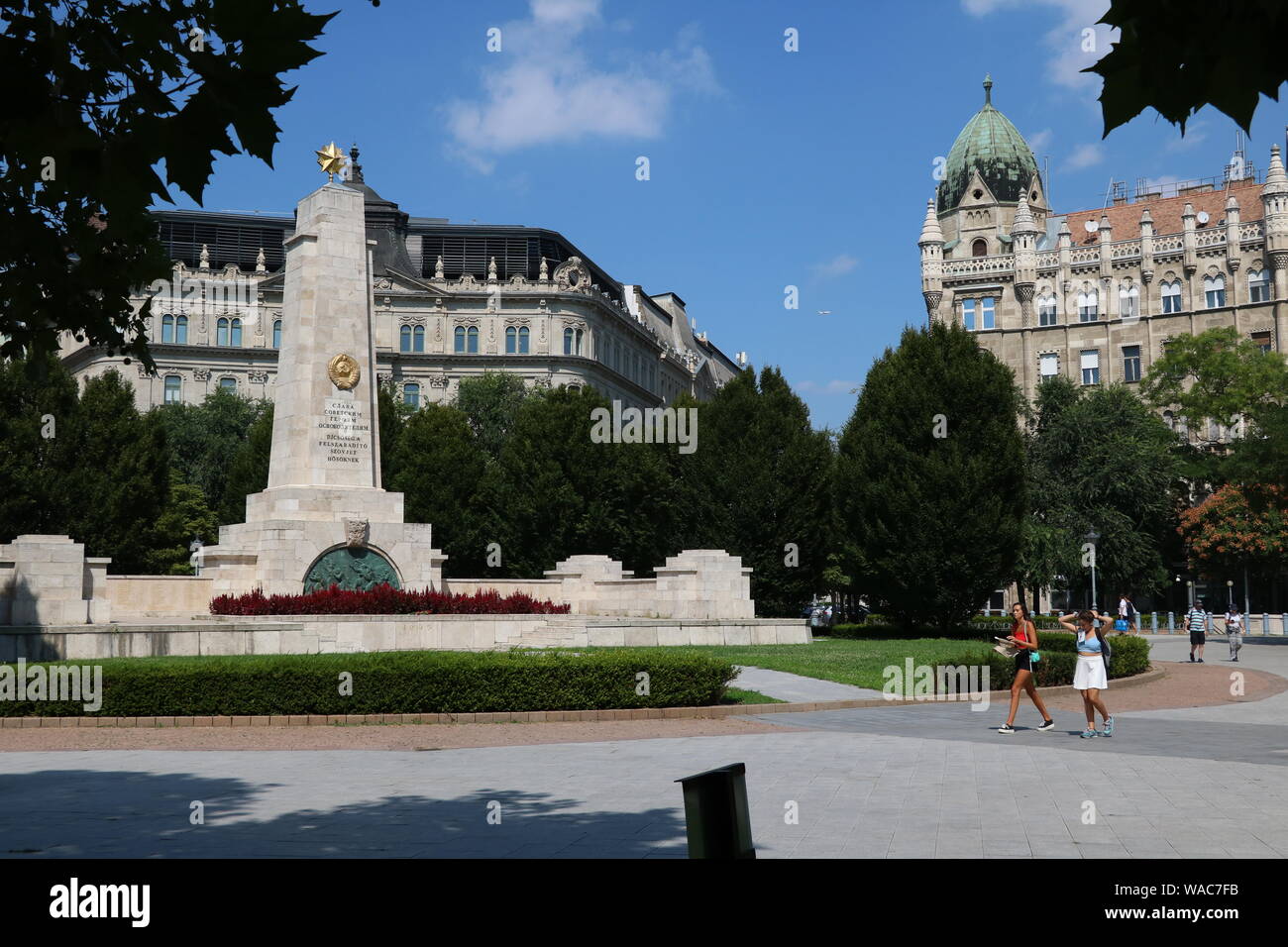 Place de la liberté de Budapest Banque D'Images