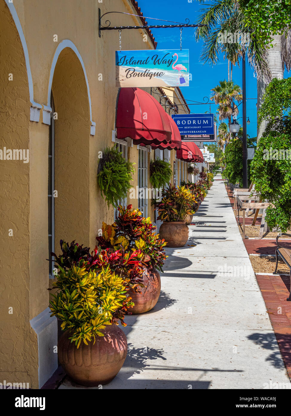 Miami Avenue shopping et restaurants du centre-ville de Venise de la Floride dans l'DStates Banque D'Images