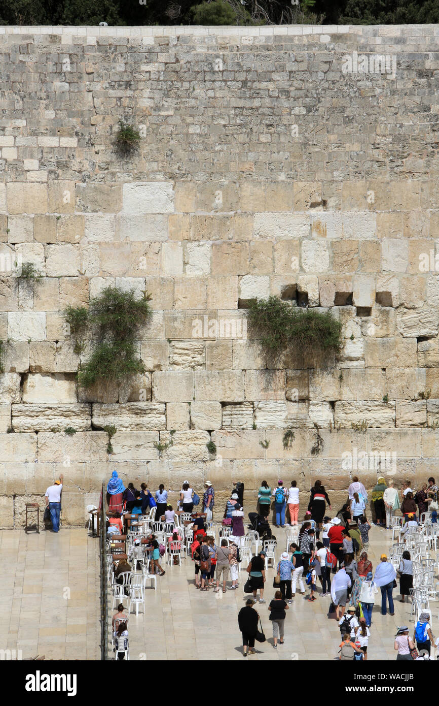 Le Mur occidental. Jérusalem. Israël. Banque D'Images