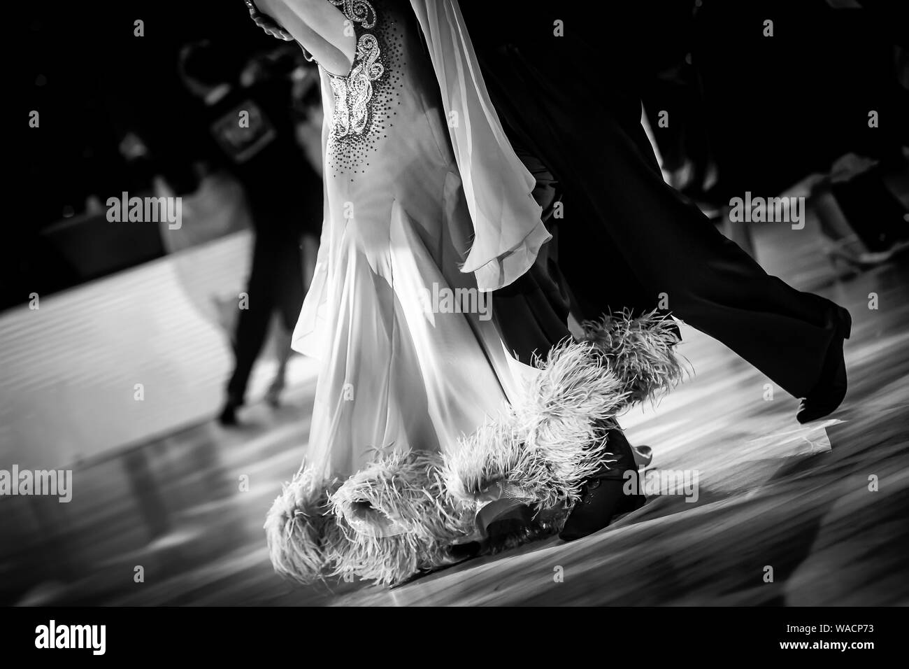 La danse de couple sur la piste de danse standard Banque D'Images