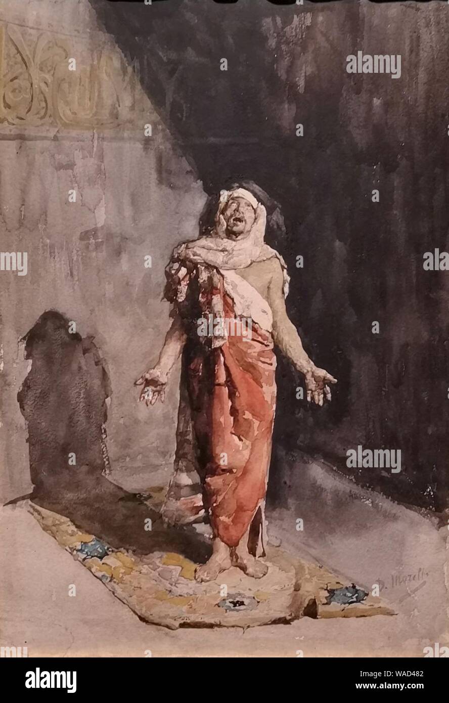 Domenico Morelli - dimora (1880-1890 Arabo dans). Banque D'Images