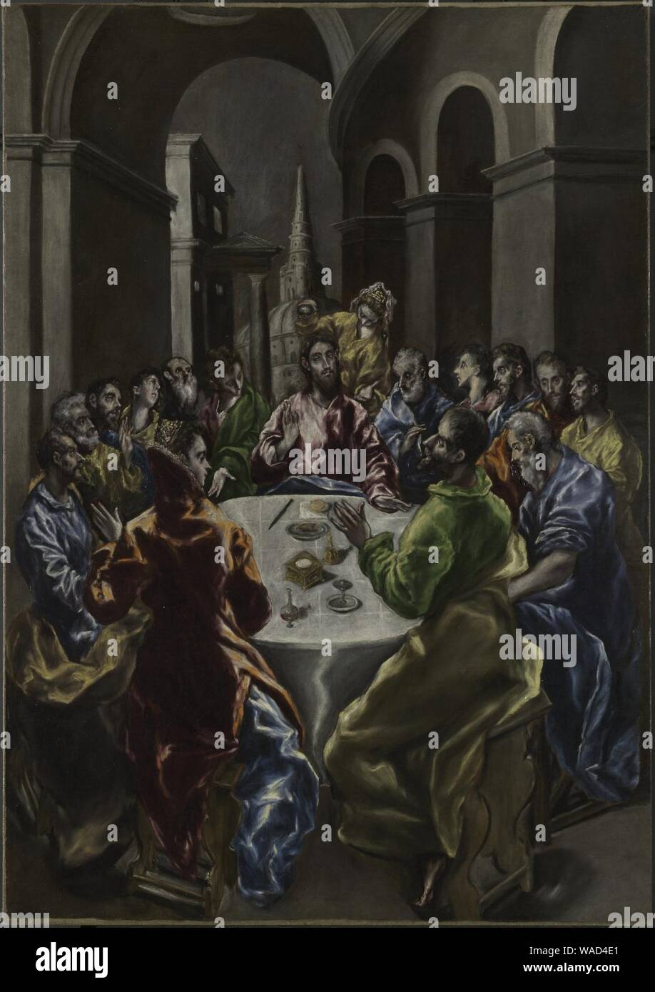 Domenico Theotokópoulos, appelée El Greco - la fête dans la maison de Simon Banque D'Images