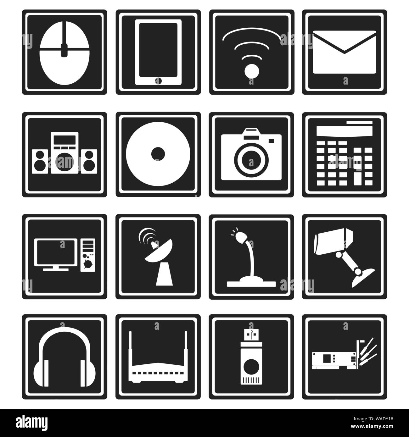 Autres multimédia vecteur icônes raster Illustration de Vecteur