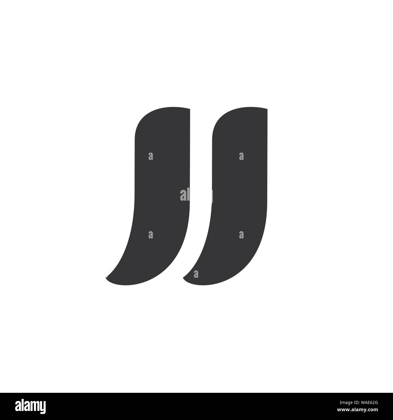 Lettre initiale) Logo design, logo ou icône Modèle, noir et blanc Vector Illustration Illustration de Vecteur
