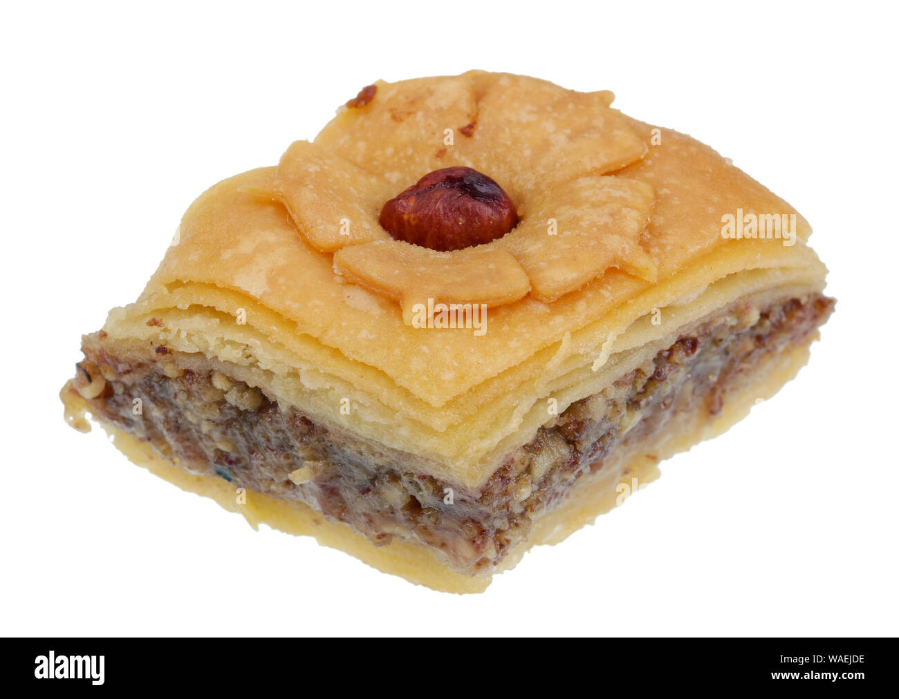 Algerien Traditionnel Gateau Artisanal Fabrique A Partir De Miel Et De Noix De Cacao De La Farine Isole Sur Un Plan Macro Studio Blanc Photo Stock Alamy