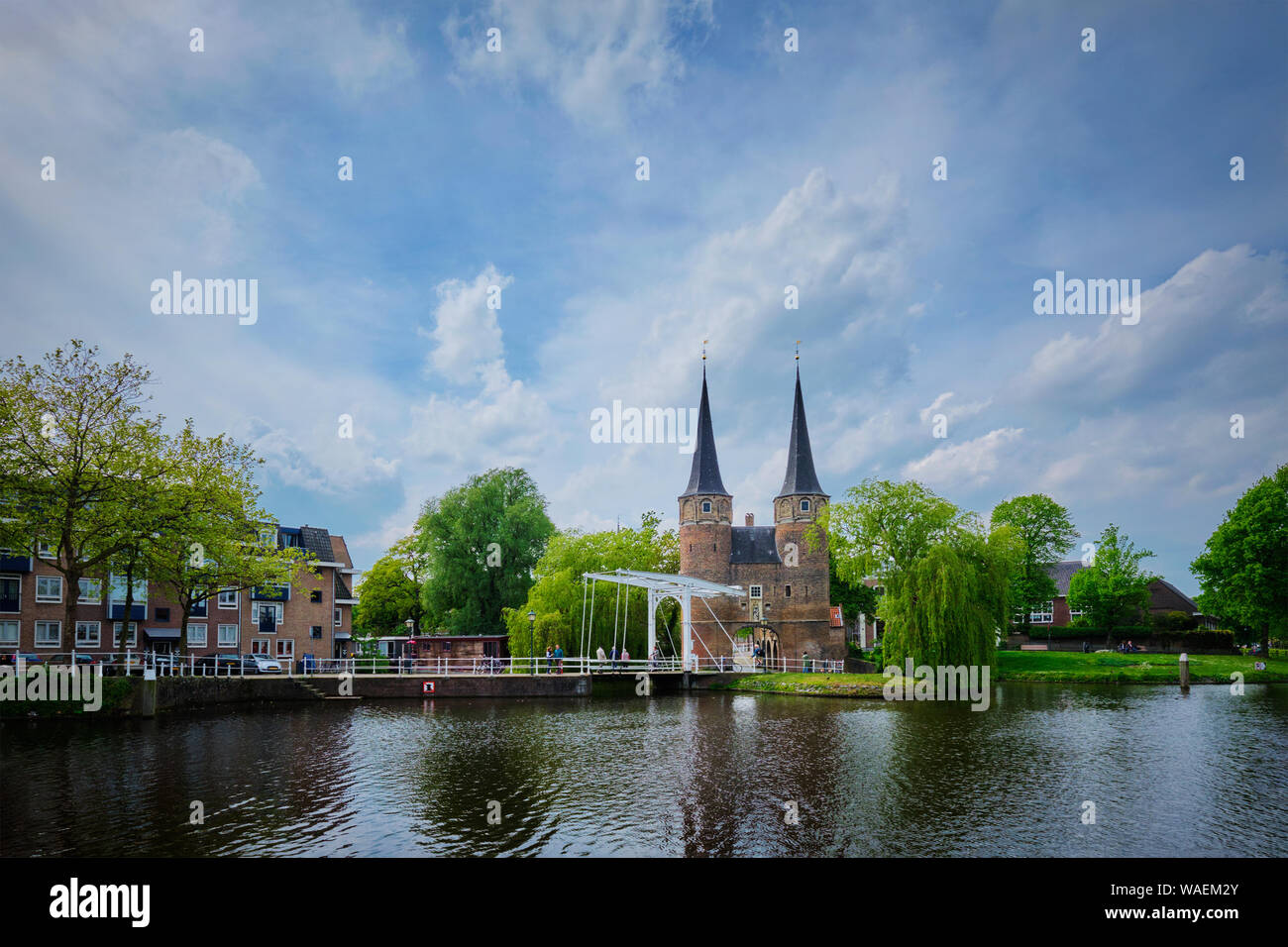 Oostport porte est de Delft. Delft, Pays-Bas Banque D'Images