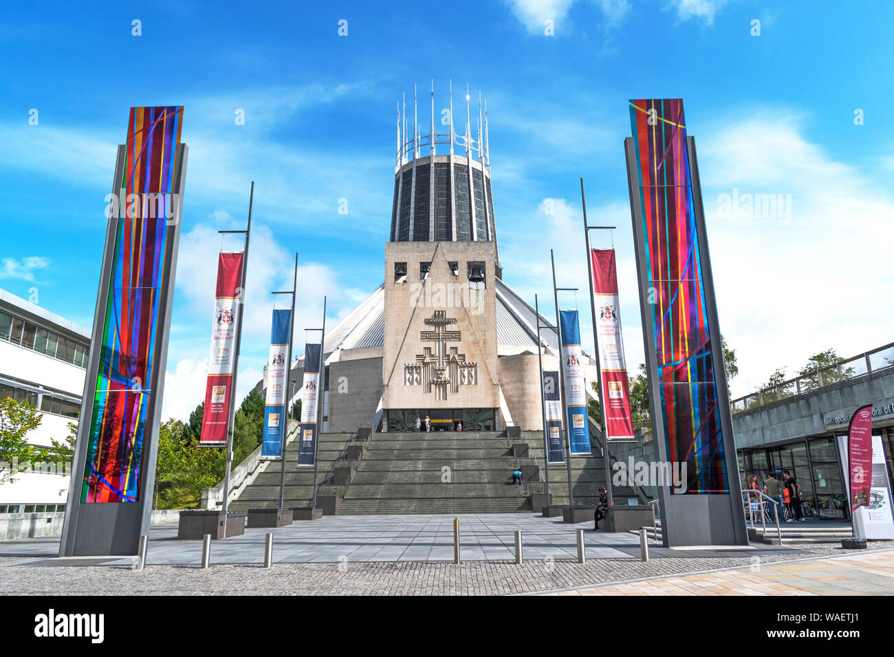 Cathédrale métropolitaine de Liverpool, Liverpool, Angleterre, Grande-Bretagne, Royaume-Uni, la plus grande cathédrale catholique du pays, un bâtiment classé grade II. Banque D'Images