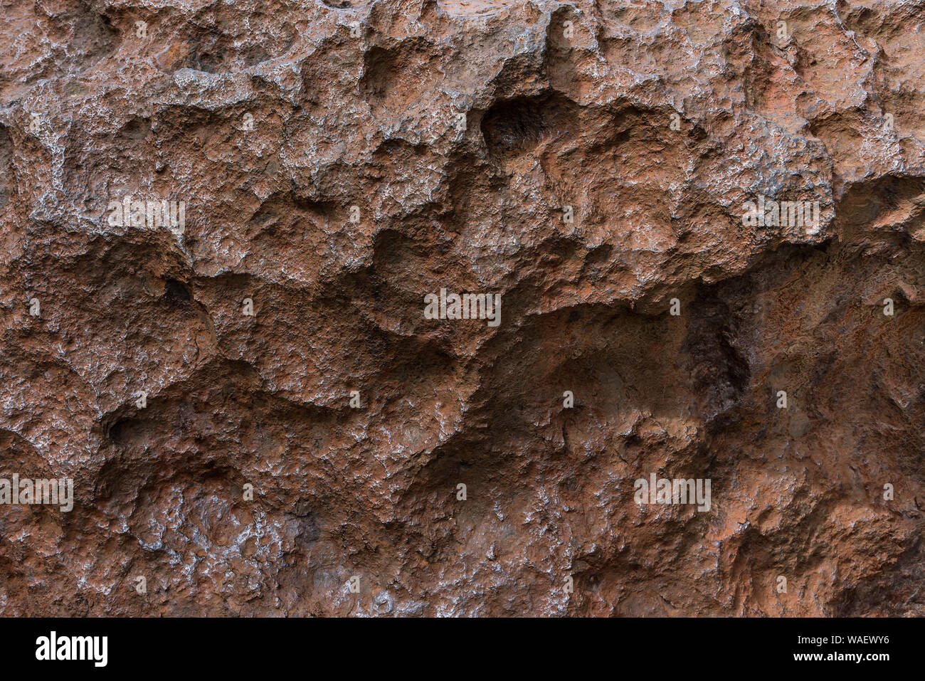 Close up et le motif de la météorite de fer Agpalilik en dehors de la Geological Museum de Copenhague, Danemark, le 16 août 2019 Banque D'Images