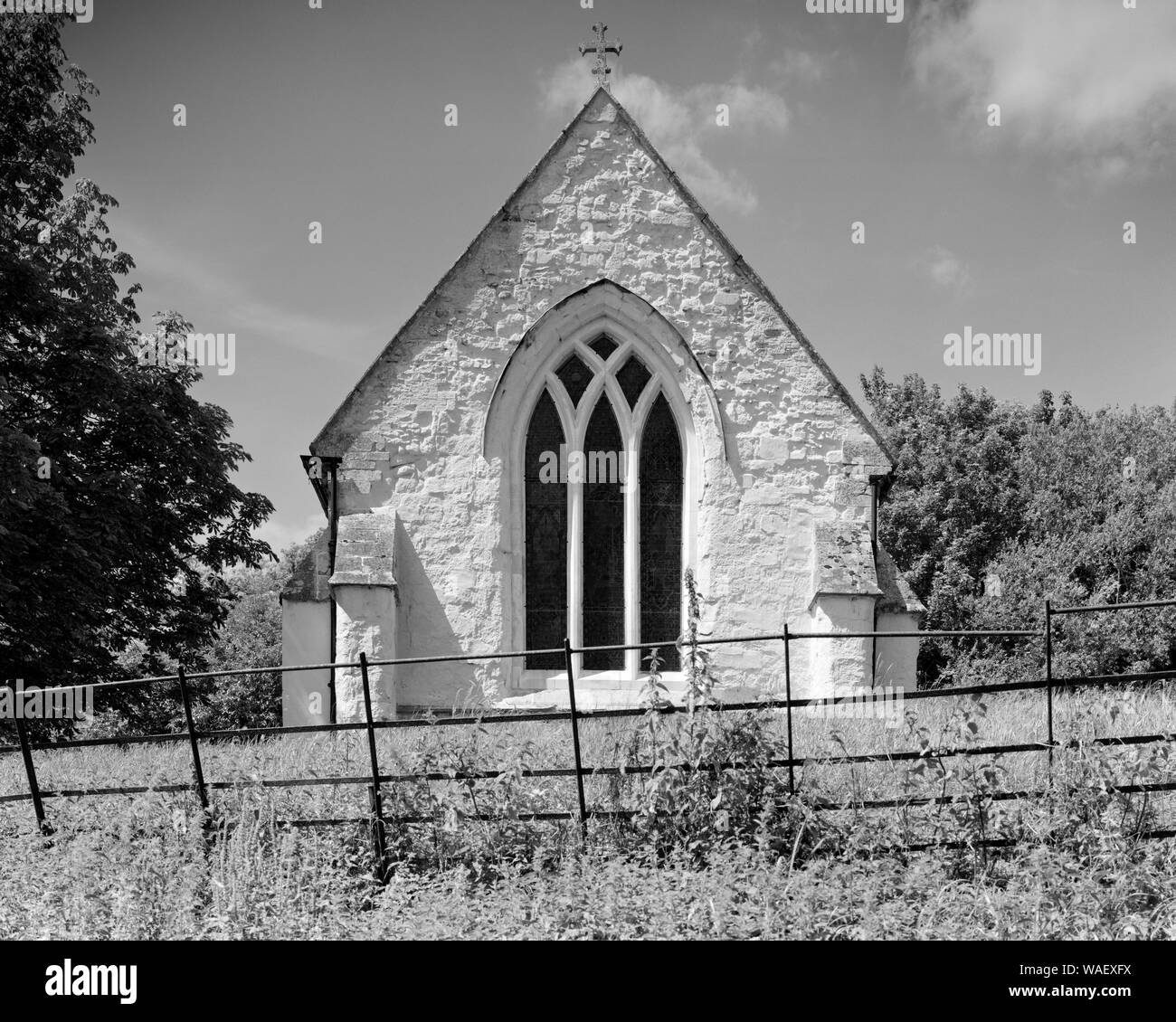 Façade est de l'église St Nicolas Arrington, Cambridgeshire, Angleterre Banque D'Images