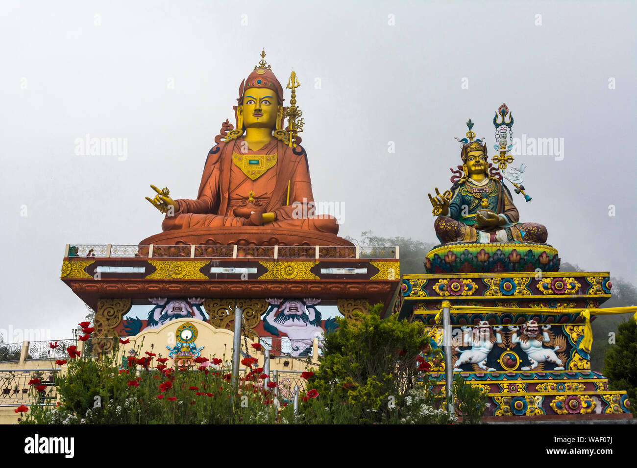 Gourou Padmasambhava statue à 135 pieds dans le Sikkim, Inde Samdruptse Banque D'Images