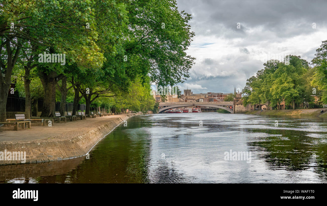 Rivière Ouse, York, United Kingdom. Banque D'Images